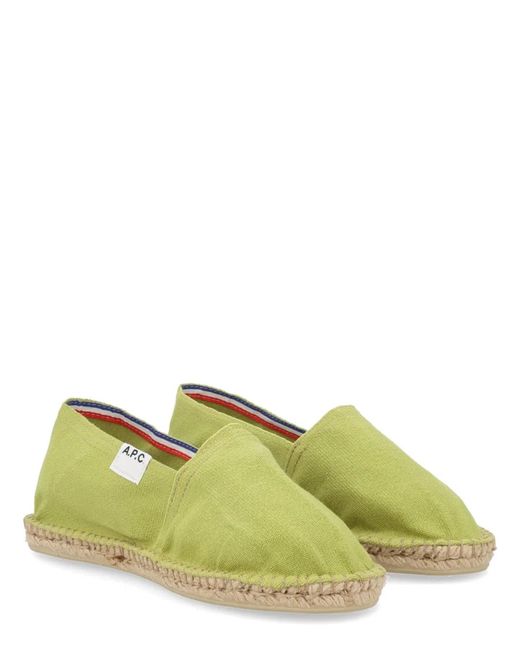 A.P.C. Green Cotton Flats