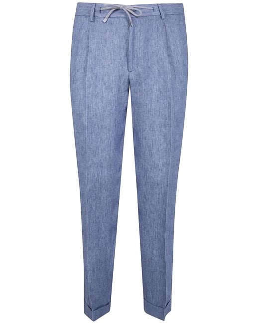 Barba Napoli Blue "Roma" Chino Trousers for men