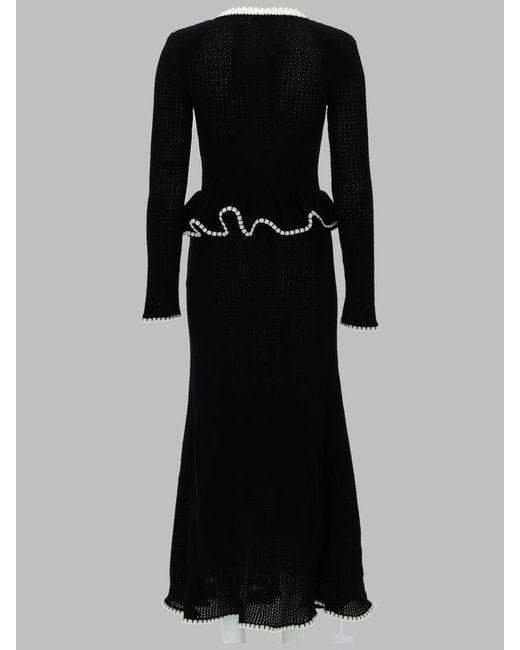 Self-Portrait Black Abito Midi