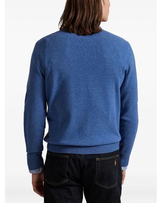 Ralph Lauren Blue Crew Neck Sweater for men