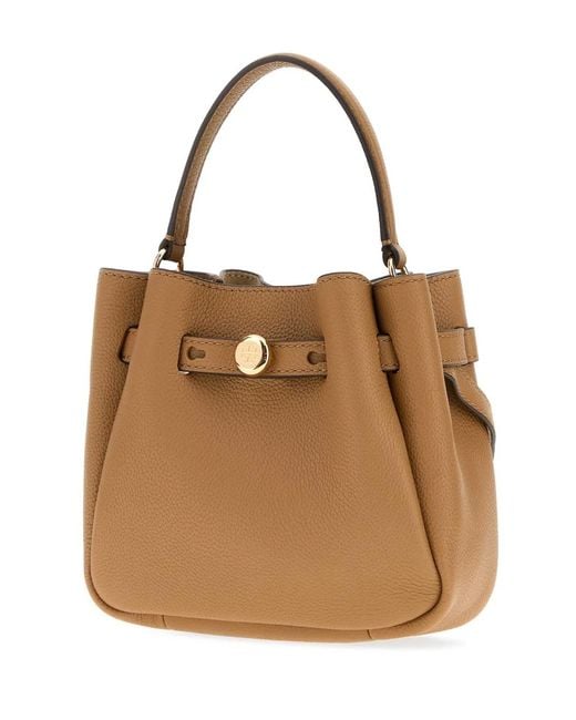 Tory Burch Brown Romy Mini Bucket Bag