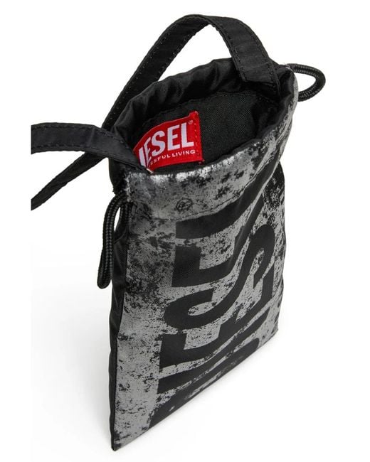 DIESEL Black Clutch Bag With Logo