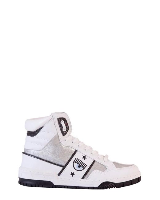 Chiara Ferragni White Logomania High Sneaker