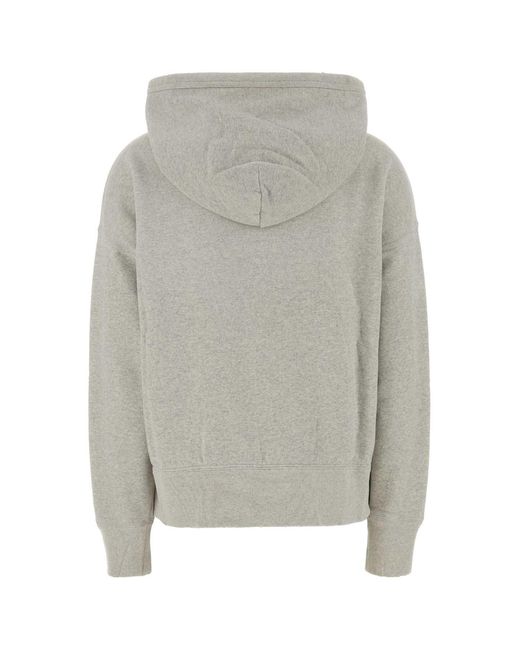 Prada Gray Melange Cotton Oversize Sweatshirt