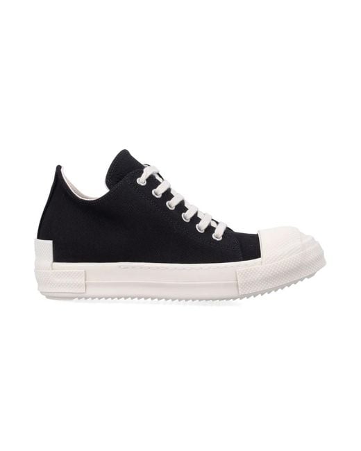 Rick Owens Black Low Sneak New Rubber Tape