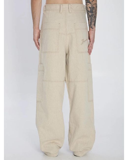 Jacquemus Natural De-Nimes Carrã Cargo Pants for men