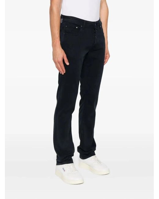 Jacob Cohen Black "Pant 5 Pockets Slim Fit Bard Tr" Trousers for men