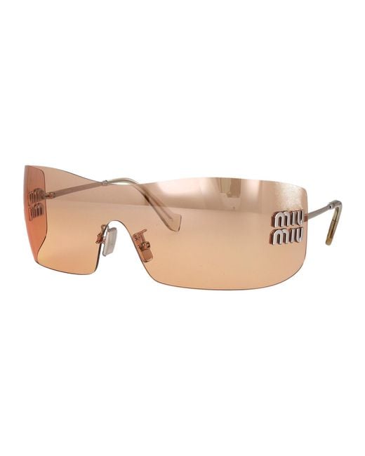 Miu Miu Natural Metal Sunglasses