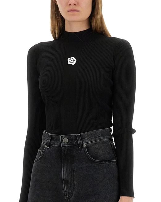 KENZO Black Viscose Polyester Tops