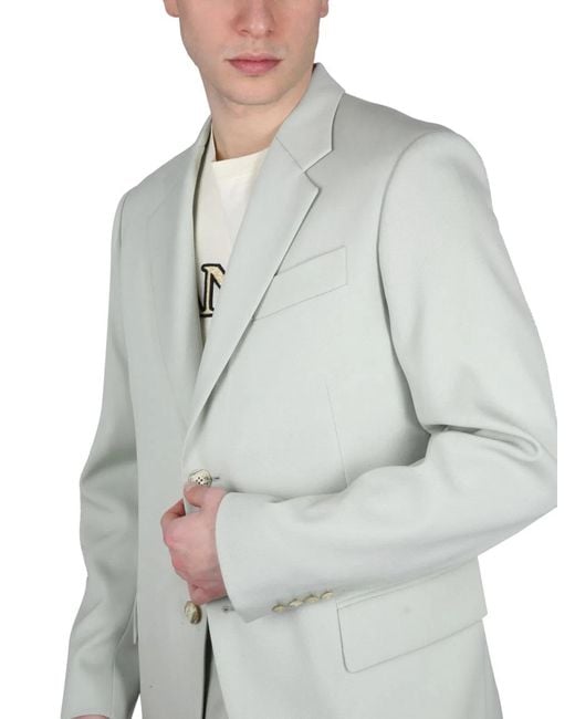 Lanvin Gray Single-Breasted Boxy Jacket for men