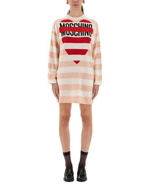 Moschino Red Wool Mini Dress
