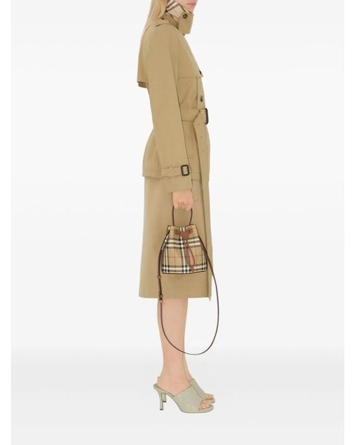 Burberry Brown Check Drawsting Bucket Bag