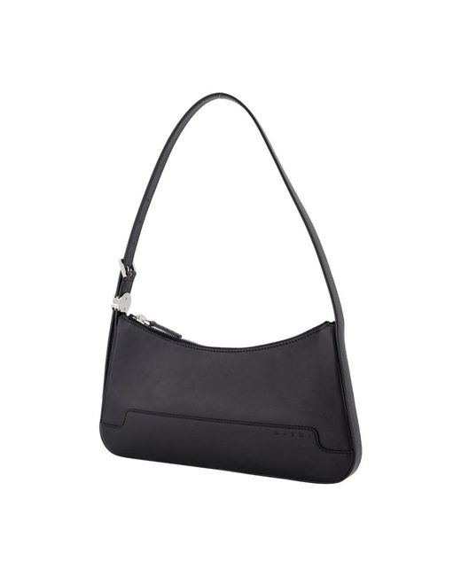 Marni Black Leather Shoulder Bag