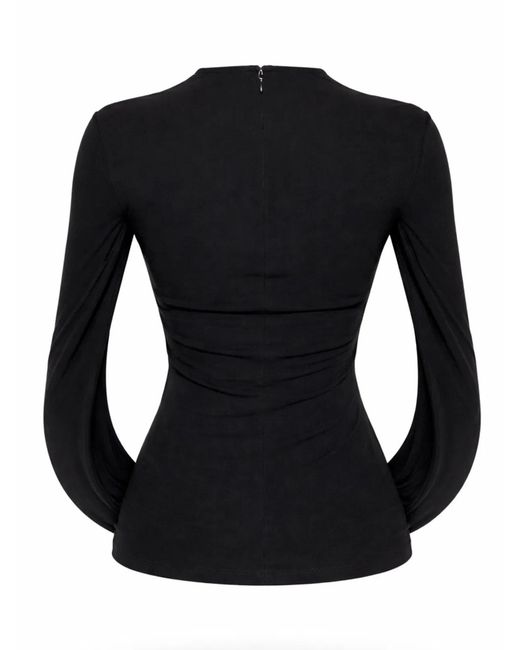Alexander Wang Black Draped Back Top
