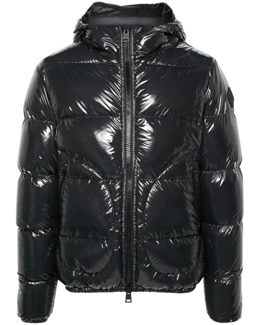 Herno Black Padded Jacket With Hood for men