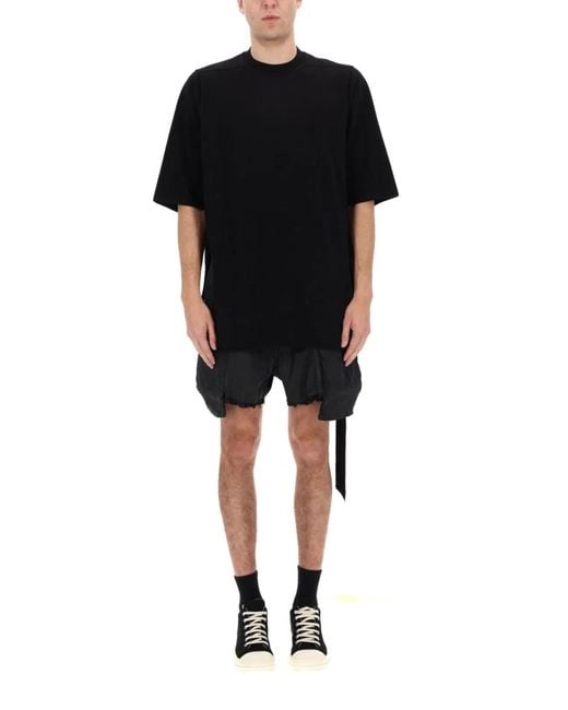 Rick Owens Black Cotton T-Shirt for men