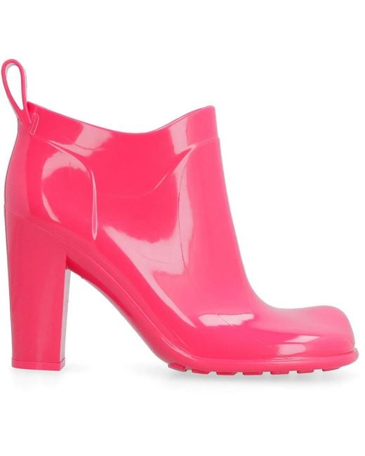 Bottega Veneta Pink Shine Ankle Boots