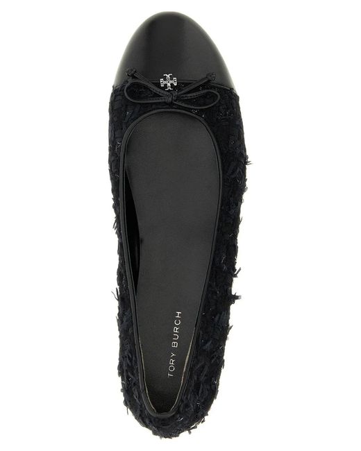 Tory Burch Black 'Cap-Toe' Ballet Flats