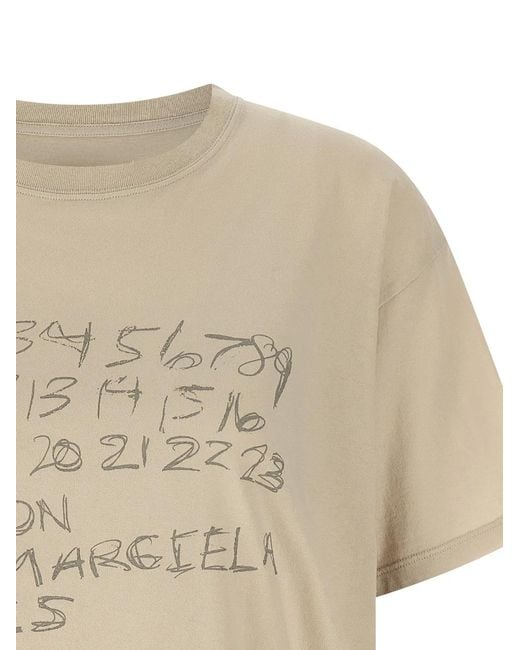 Maison Margiela Natural Printed T-Shirt