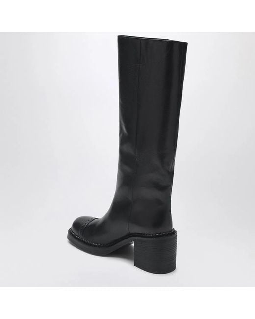 Miu Miu Black Leather Boots