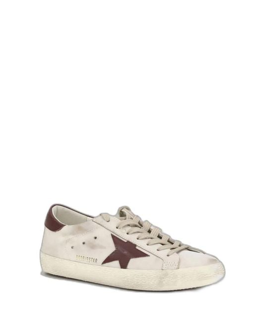 Golden Goose Deluxe Brand White Super Star Leather Upper Toe And T for men