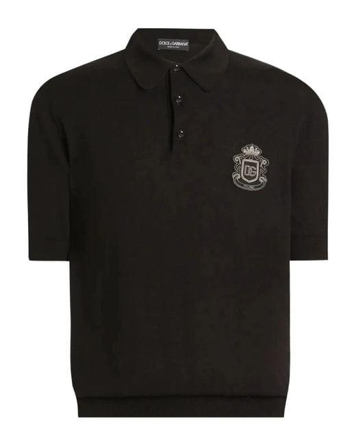 Dolce & Gabbana Black Dolce & Gabbana Polo Shirt for men