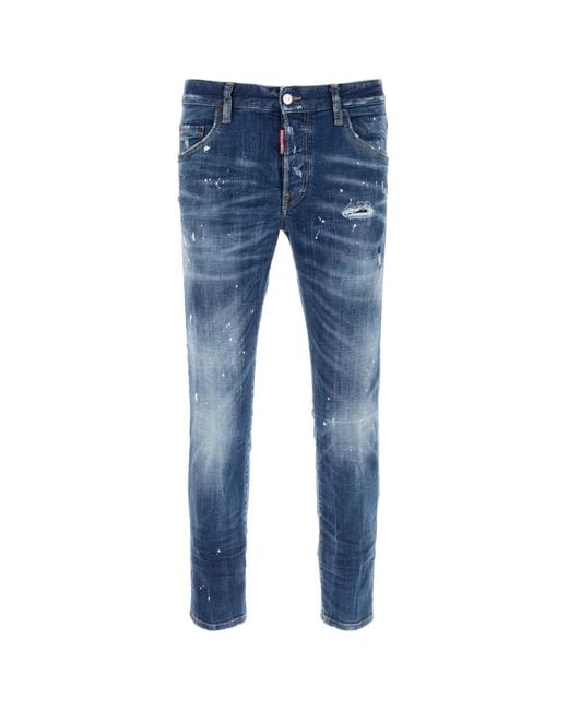 DSquared² Blue Pants 5 Pockets for men