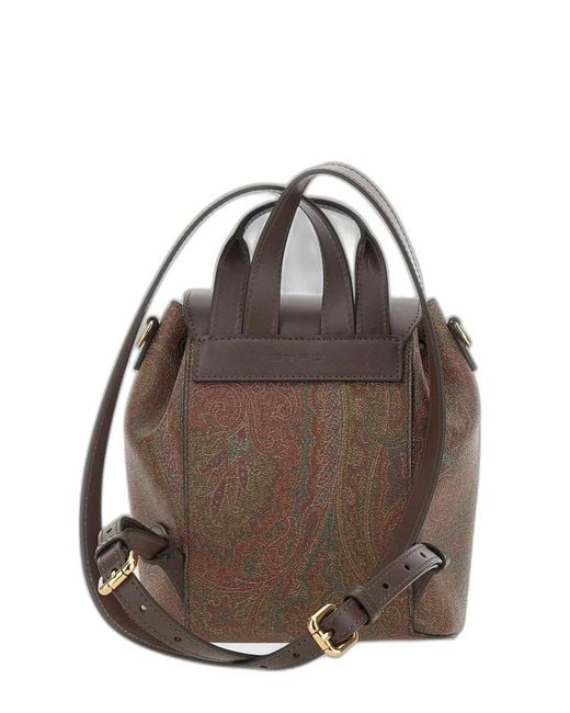Etro Brown Essential Small Backpack