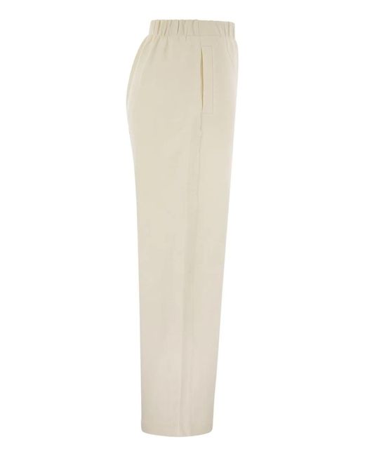 Max Mara Natural Ivory Silk Blend Filovia Joggers