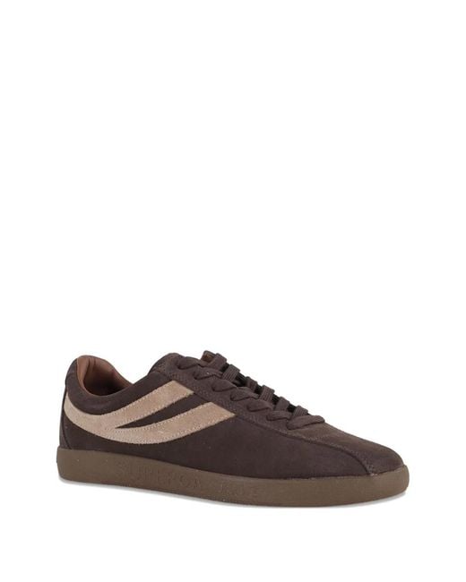 Superga Brown Leather Sneakers for men