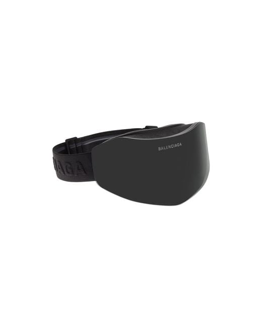 Balenciaga Black Ski Mask Shield Sunglasses