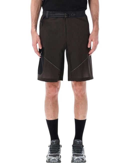 And Wander Black Breath Rip Short Pants for men