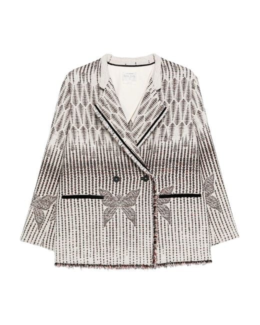 Forte_forte White Borotalco Jacquard Libelle Overjacket