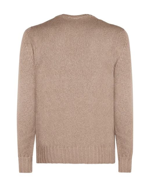 Drumohr Brown Cotton Sweater for men