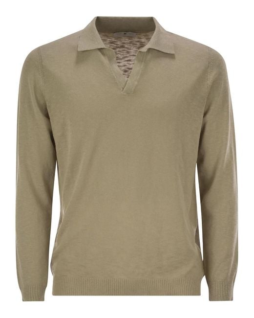 PT Torino Green Cotton Polo Shirt for men