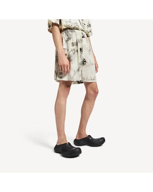 Balenciaga White Pyjama Shorts for men