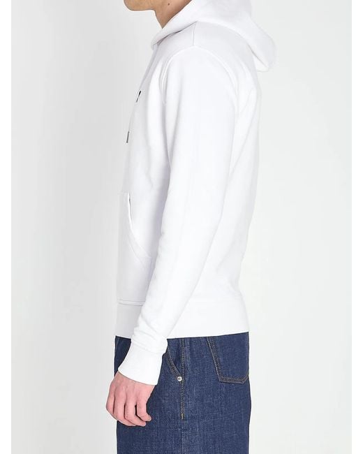 AMI White Ami De Coeur Hoodie for men