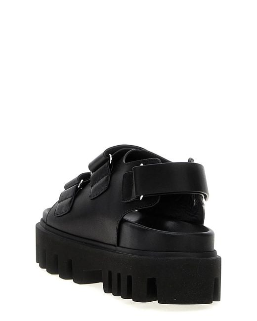 McQueen Black 'Parachute' Sandals