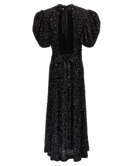 ROTATE BIRGER CHRISTENSEN Black Rotate Birger Christensen Sequin Midi Dress