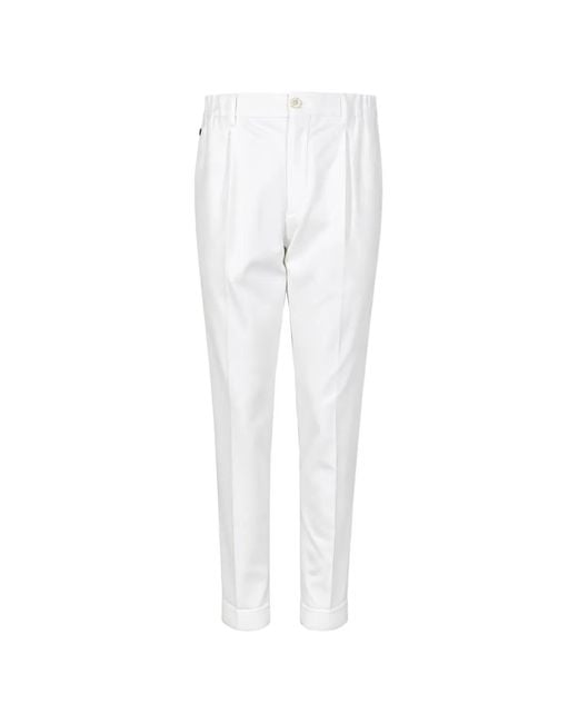 GTA White Virgin Wool Silk Linen Cashmere Trousers for men