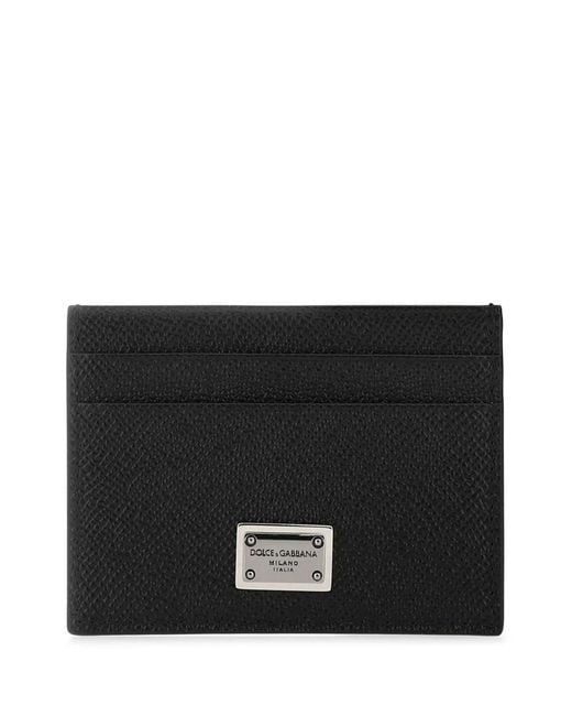 Dolce & Gabbana Black Dolce & Gabbana Leather Card Holder for men