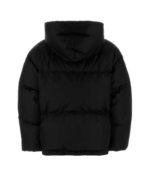 Prada Black Contrasting Lining Hooded Down Jacket
