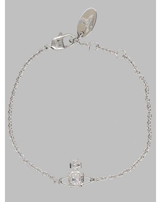 Vivienne Westwood White Bracciale "Reina" Small