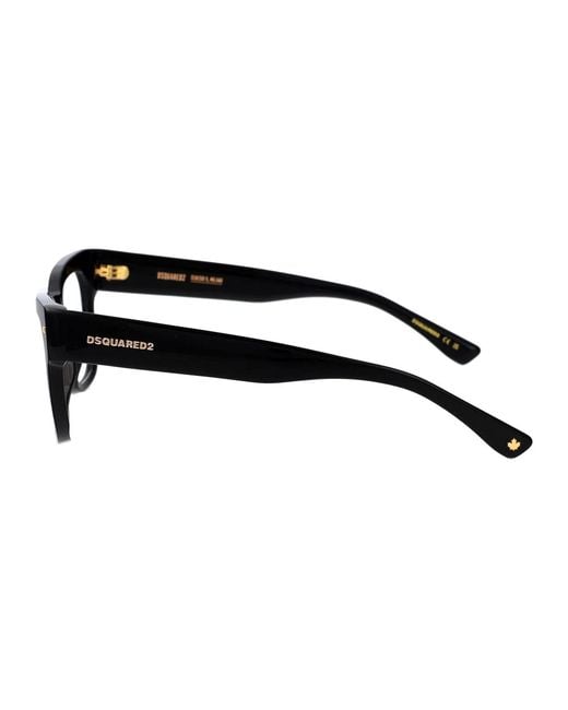 DSquared² Black Acetate Glasses for men