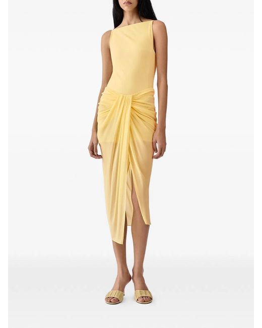 Jacquemus Metallic The Paréo Draped Wrap Skirt