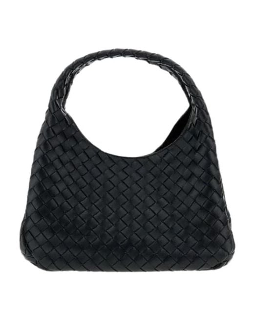 Bottega Veneta Black Intrecciato Weave Leathe
