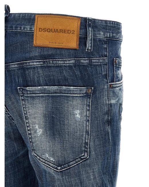 DSquared² Blue Cotton Relaxed Fit Jeans for men