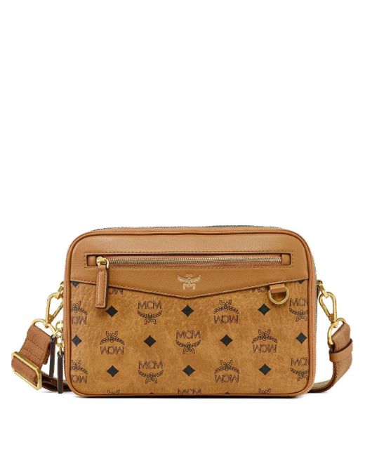 MCM Brown Buff Crossbody Bag