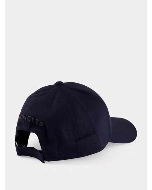 Moncler Blue Baseball Cap for men