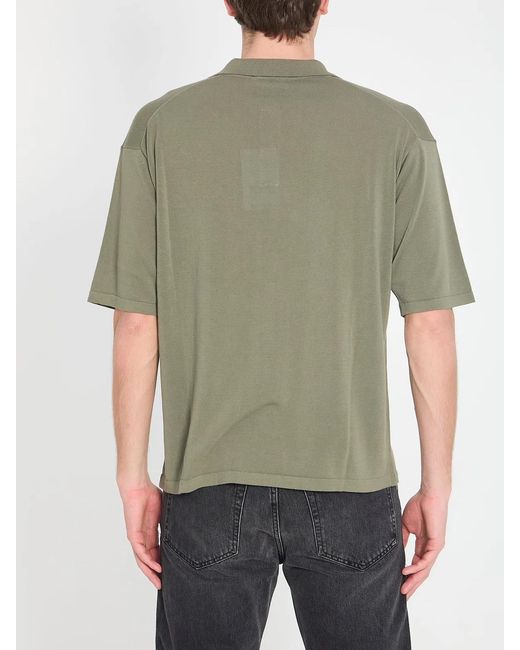 Roberto Collina Green Cotton Polo Shirt for men